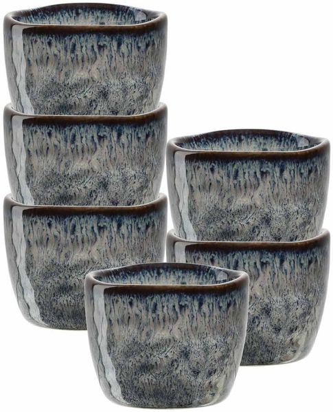 Leonardo MATERA Eierbecher ø 5,2 cm 6er Set anthrazit