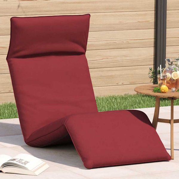 vidaXL Sonnenliege Klappbar Weinrot 175x54x8,5 cm Oxford-Gewebe 4019755
