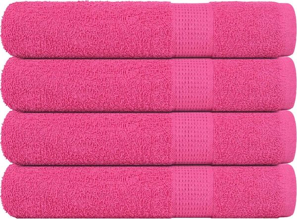 vidaXL Handtücher FROGN 4 Stk. Rosa 100x200 cm 360 g/m² 137059