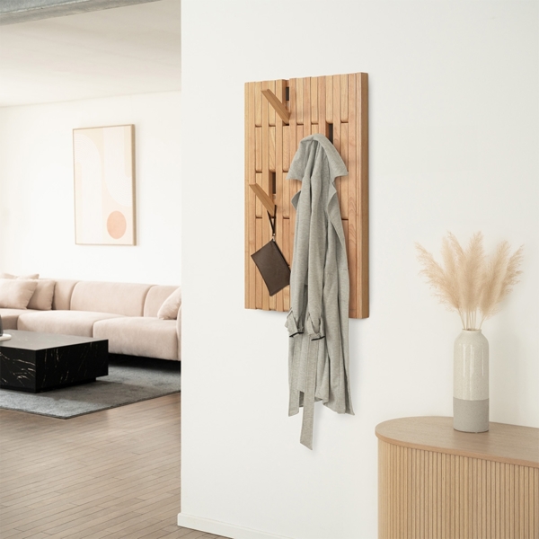 HOME DELUXE Garderobenpaneel QUEST Hellbraun - 55 x 4 x 105 cm