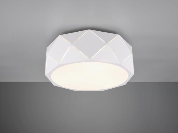 Moderne Deckenleuchte ZANDOR mit Lasercut Muster Weiß Ø 40cm