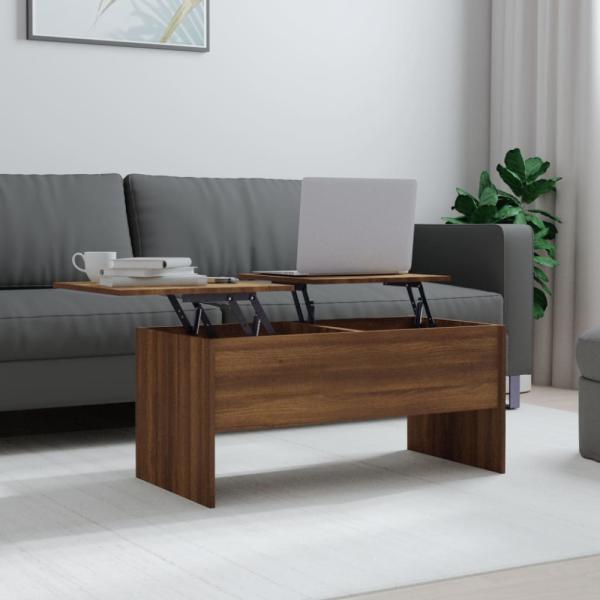 vidaXL Couchtisch Braun Eichen-Optik 102x50,5x46,5 cm Holzwerkstoff 819301