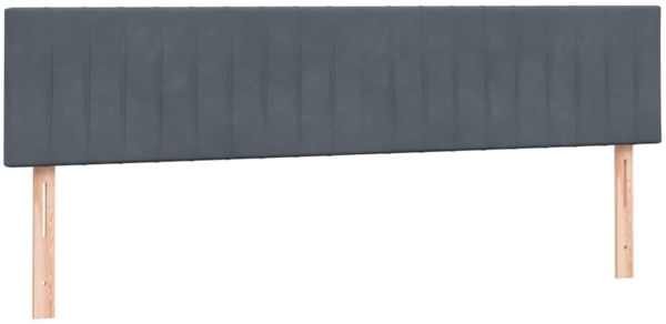 vidaXL Boxspringbett mit Matratze Dunkelgrau 180x210 cm Samt 3316414 Bild 4