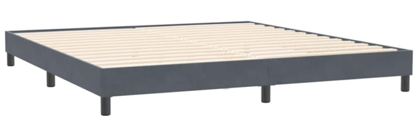 vidaXL Boxspringbett mit Matratze Dunkelgrau 180x210 cm Samt 3316414 Bild 5