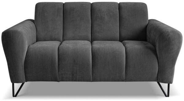 Beautysofa Sofa mit Metallbeine in schwarzer VOLARE, 2-Sitzer, viele Farbvarianten, ohne Schlaffunktion