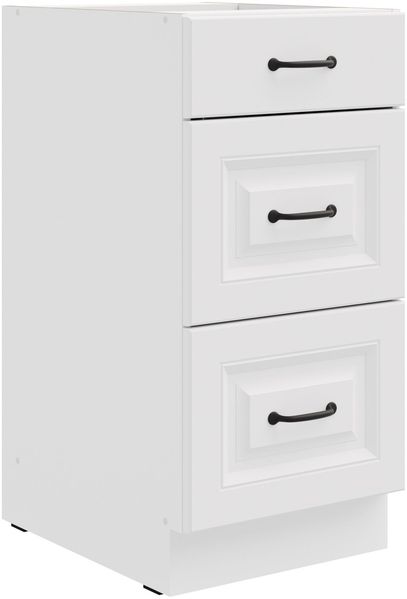 Küchen Unterschrank 40 cm Stilo Weiß Vollauszug Soft-Close Küche Einbauküche