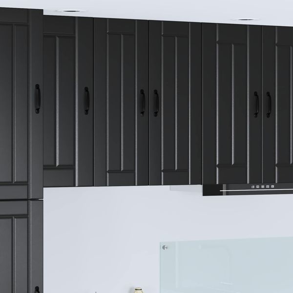 vidaXL Wandschrank LUCCA Schwarz 30 x 31 x 80 cm Holzwerkstoff 885007