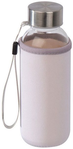 Macma Trinkflasche Glas Trinkflasche mit Neoprenüberzug / 300ml / Farbe: transparent