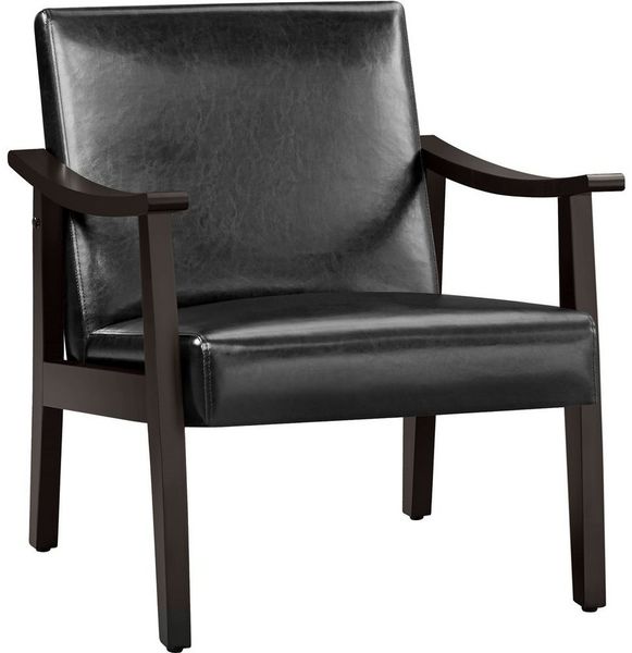 Yaheetech Relaxsessel Retro Loungesessel Einzelsofa, Loungesessel Lesesessel Kunstleder Belastbar bis 136 kg