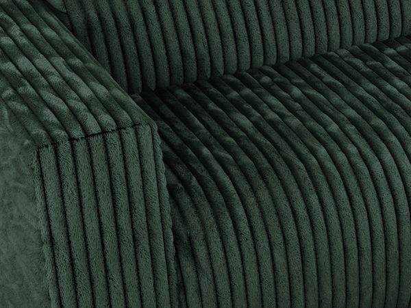 Ecksofa PASADENA, freistehendes Ecksofa, breite Armlehnen, Federsitz - rechts - Grün Cord Bild 7