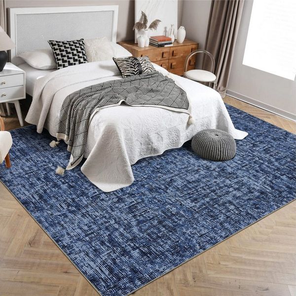 GarveeMore Teppich, rechteckig, Höhe: 7 mm, Teppich Wohnzimmer Moderner Einfarbig Kurzflor Waschbarer