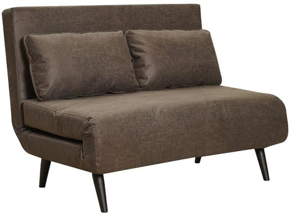 Bronx71 Schlafsofa 1,5-Sitzer Kristian Eco-Leder anthrazit