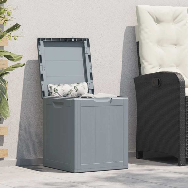 vidaXL Garten-Aufbewahrungsbox 90 L Grau PP-Holzoptik 151233