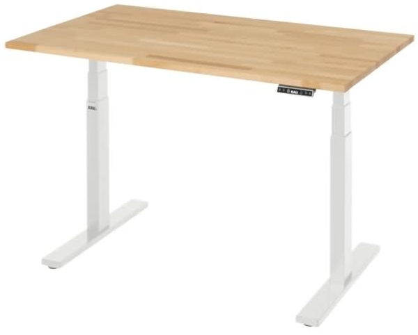 Rau Schreibtisch adlatus 100 1250x800x650-1300 B-Platte lichtgrau