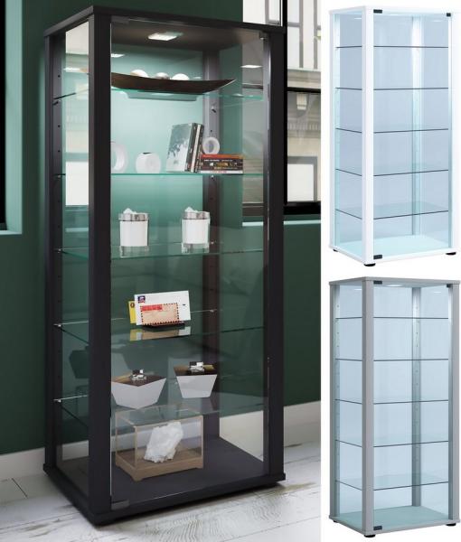 VCM Standvitrine Kavisa 917430 Weiß H. 115 x B. 50 x T. 38 cm