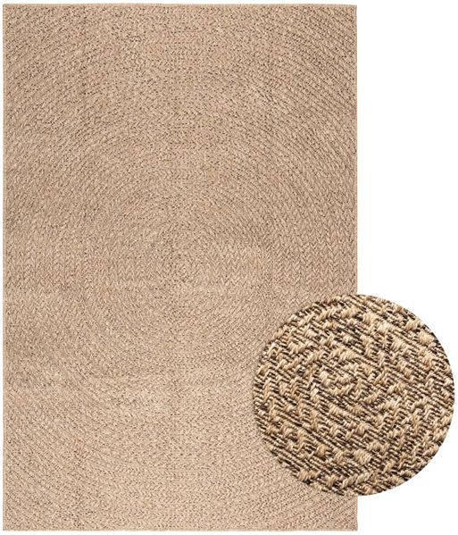 vidaXL Teppich 140x200 cm Jute-Optik Innen und Außen 364840