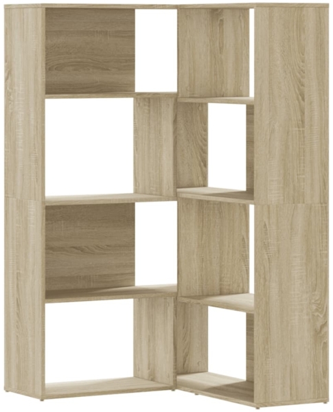 vidaXL Eck-Bücherregal 4 Etagen Sonoma Eiche 85x85x140cm Holzwerkstoff 3307812