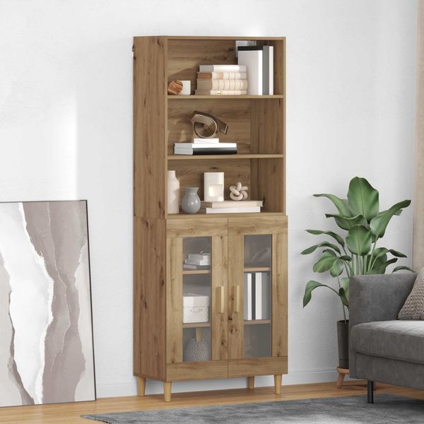 vidaXL Highboard Artisan-Eiche 69,5 x 32,5 x 180 cm Holzwerkstoff 3416035