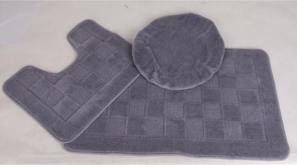 16x 3er Badematten-Set rutschfest Vorleger Dusche Badewanne Teppich Toilettenbezug