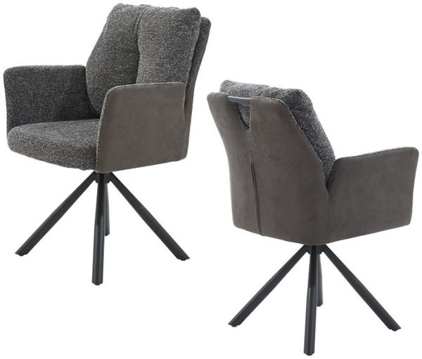 Jockenhöfer Gruppe Drehstuhl Shelby (Set, 2 St), 4-Fuss-Stuhl, 360° drehbar, Taschenfederkern, bis 150kg belastbar