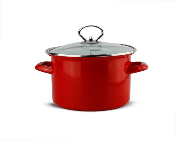 Schäfer Ø 28 cm Bratentopf 7 Liter Brat-Kochtopf Brattopf 12383 Metallic-Rot