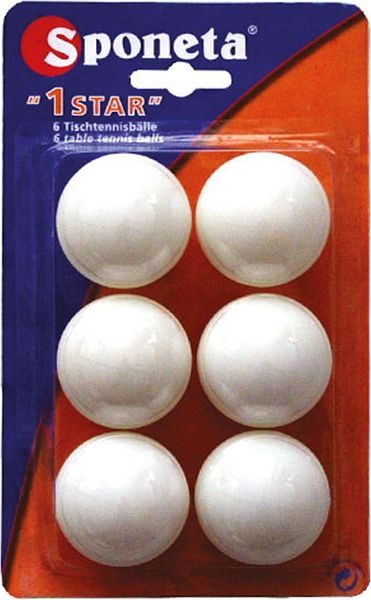 Sponeta Tischtennisbälle - 6 Stück (* Qualität)