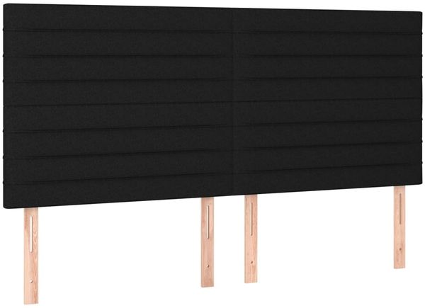Boxspringbett mit Matratze Stoff Schwarz 200x200 cm, Härtegrad: H2 [3128631] Bild 6