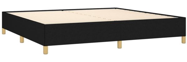 Boxspringbett mit Matratze Stoff Schwarz 200x200 cm, Härtegrad: H2 [3128631] Bild 4