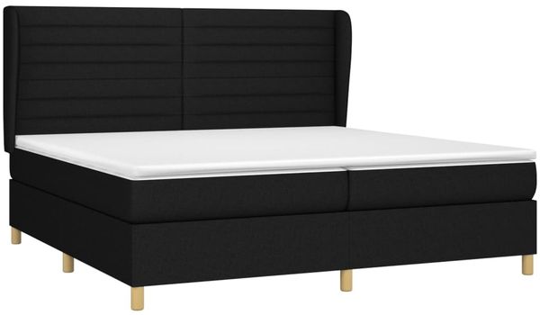 Boxspringbett mit Matratze Stoff Schwarz 200x200 cm, Härtegrad: H2 [3128631] Bild 3