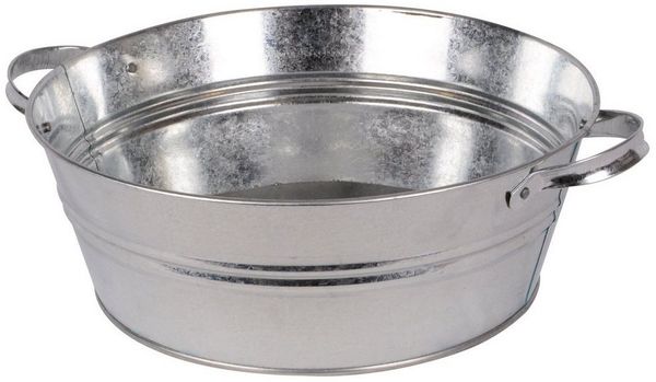 UNUS GARDEN Blumentopf Zinkwanne 12 Liter Rund mit Griffen (1 St)