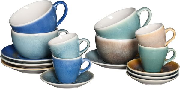 CreaTable Caldera Mix, Tassen-Set 16-tlg