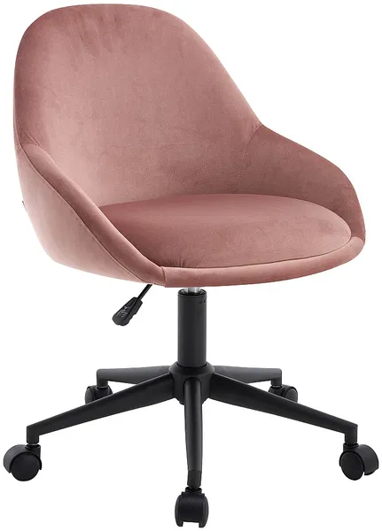 Vente-unique - NAODY Office chair StoffSamt Puderrosa - B 59,5 cm x H 78 cm88 cm x L 55 cm Bild 4