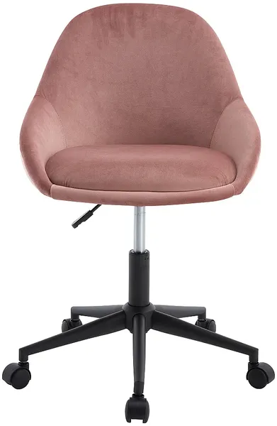 Vente-unique - NAODY Office chair StoffSamt Puderrosa - B 59,5 cm x H 78 cm88 cm x L 55 cm Bild 2