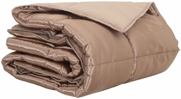 vidaXL Sommerdecke Gold 220x155 cm Satin und Mikrofaser 42025771