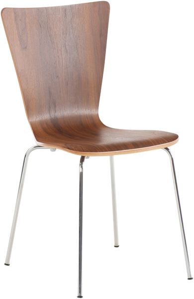 Besucherstuhl TOKYO - Holz Walnuss 43x50x84 cm | Besucherstühle Konferenzstuhl Wartezimmerstuhl Bürostühle Bürostuhl Konferenzraum Wartezimmer