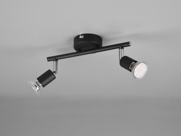 Reality Leuchten 2er Spot Paris schwarz matt Bild 3