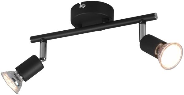 Reality Leuchten 2er Spot Paris schwarz matt Bild 2