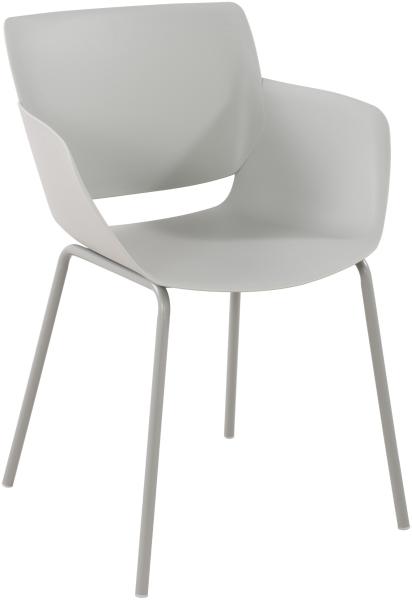 CLP Stuhl Alpena wetterfest mit Rückenlehne,hellgrau