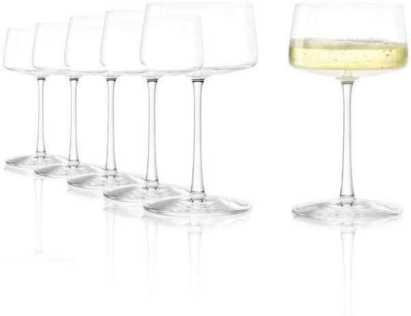 Stölzle Sektglas Stölzle Lausitz Power Champagnerschale 6er Set, Glas
