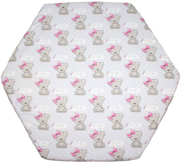 Primawela Spannbettlaken Baby Kinder 6-eck Laufgitter Laufstall Matratze 105x120cm