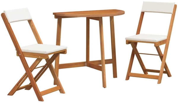 vidaXL Bistrogarnitur 3 pcs Braun Akazie Massivholz 4105507