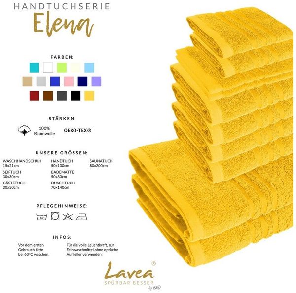 Lavea 2er Set Saunatuch 80x200 cm, Frottierserie Elena, Pastellrosa Bild 2