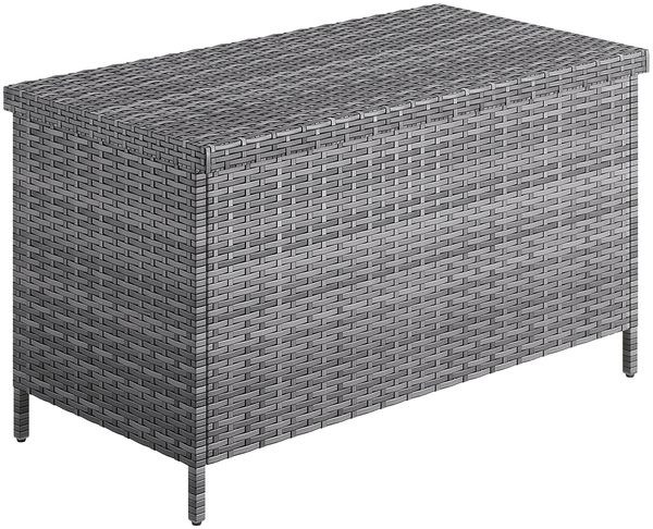 STEELSØN 'Serion' Polyrattan Aufbewahrungsbox 235 Liter, grau-meliert, 110x55x60 cm, wetterfest, Auflagenbox mit Innentasche Bild 10