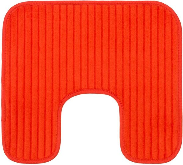 Gözze Badematte Berlin, Höhe 7 mm, rutschhemmend beschichtet, fußbodenheizungsgeeignet, Polyester, rechteckig, Badteppich, Uni Farben, Cord Optik, waschbar