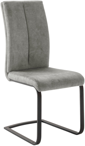 HUDSON Schwinstuhl mit Griff - 4er Set - Grau / Schwarz matt lackiert