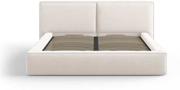 Micadoni Bett Jodie Strukturierter Stoff Megan Helles Beige 180x200 Bild 2