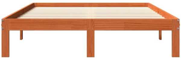 vidaXL Massivholzbett ohne Matratze Wachsbraun 140x190 cm Kiefernholz 844167 Bild 4