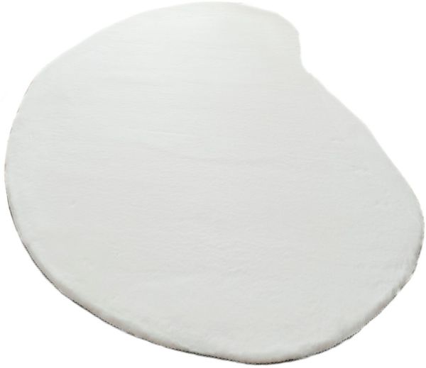 Bruno Banani Hochflor-Teppich Rabbit 2 Bean, Kunstfell Teppich, Modern, besondere Form, U-förmig, Höhe: 25 mm, Kaninchenfell-Haptik, Microfaser, Wohnzimmer, Schlafzimmer, Esszimmer
