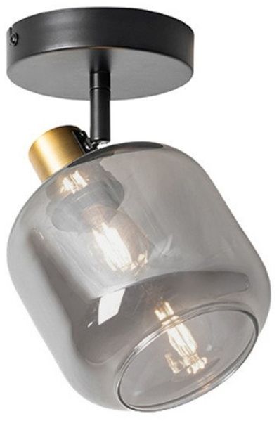 Qazqa LED Aufbaustrahler Zuzanna, ohne Leuchtmittel, Warmweiß, QAZQA Aufbauspot, e14, Grau, Glas, Design