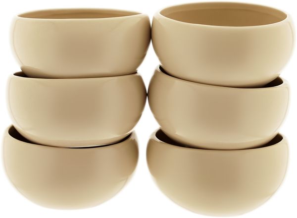 Wave Biscuit 6er-Set Dipschalen aus hochwertigem Porzellan - 8,5 x 4 cm